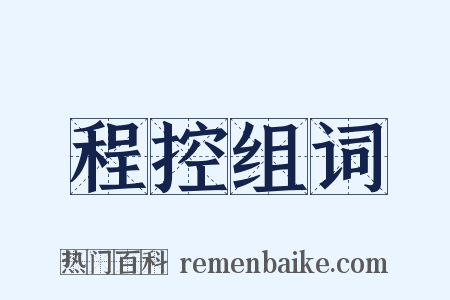 程控组词是什么意思的图片